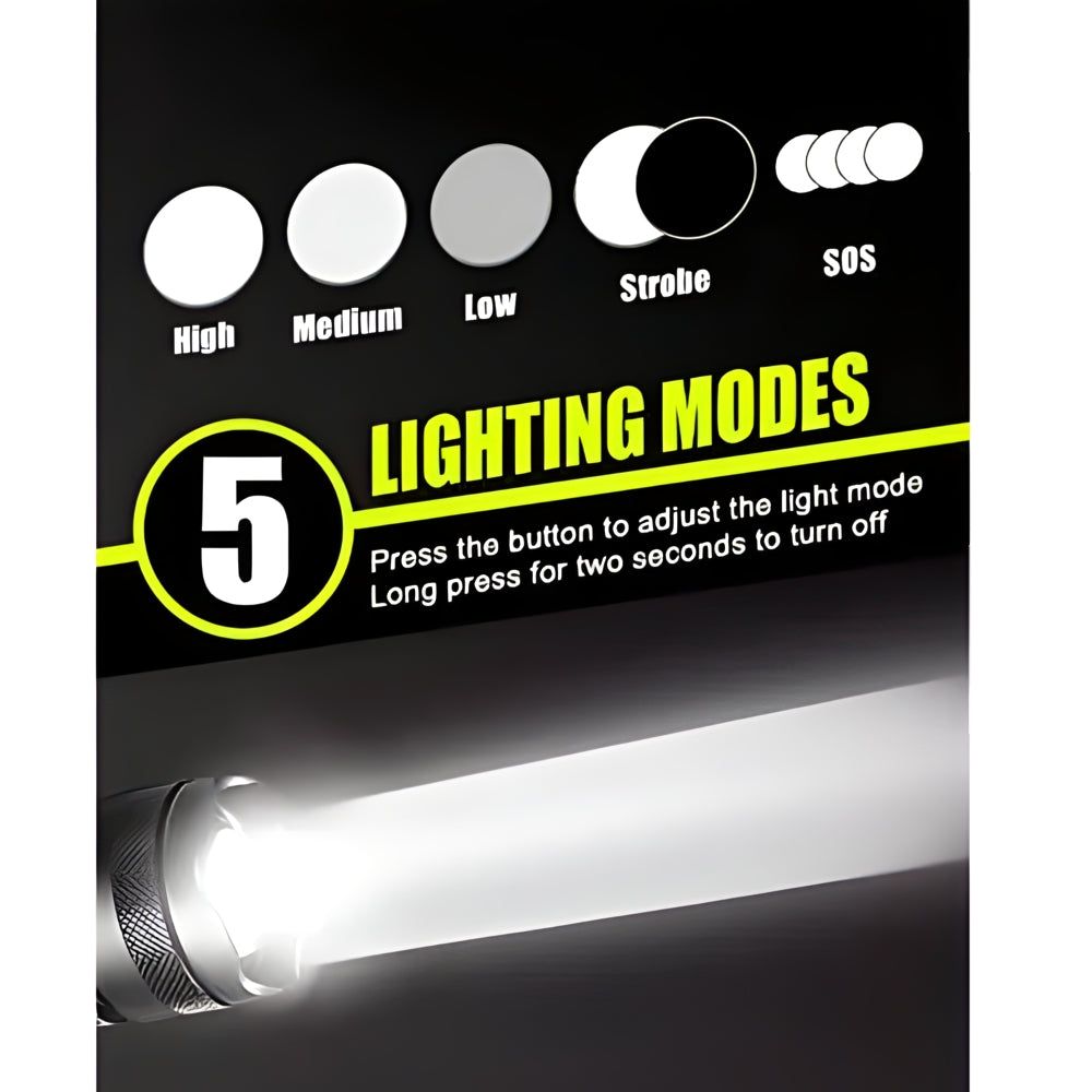 Linterna táctica con zoom: ultra potente y de largo alcance 🔦
